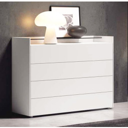 CÓMODA DE DORMITORIO CON 4 CAJONES DISEÑO MINIMALISTA Y FUNCIONAL