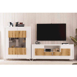 CONJUNTO DE MUEBLES DE SALÓN CON VAJILLERO Y MUEBLE TV