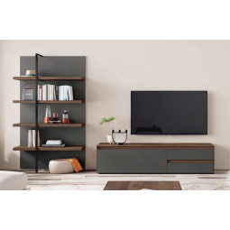 CONJUNTO DE MUEBLE TV Y ESTANTERÍA PARA SALONES Y COMEDORES MODERNOS