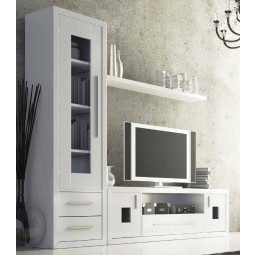 CONJUNTO DE MUEBLES DE SALÓN MADERA - PINO
