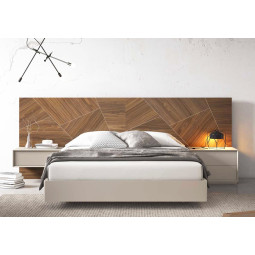 MUEBLES DE DORMITORIO CABECERO CON MARQUETERÍA Y DISEÑO MINIMALISTA