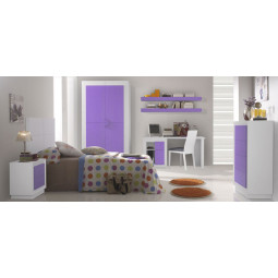 MUEBLES DORMITORIO JUVENIL MADERA - ROBLE