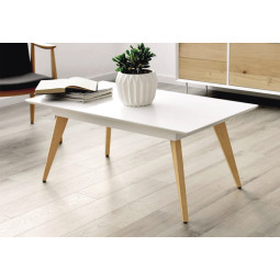 MESA DE CENTRO RECTANGULAR ELEVABLE ESTILO NÓRDICO MADERA DE ROBLE