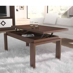 MESA DE CENTRO TAPA ELEVABLE MADERA - ROBLE