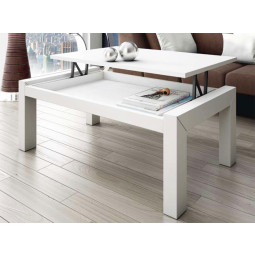 MESA DE CENTRO TAPA ELEVABLE MADERA - PINO