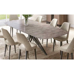 MESA DE COMEDOR DE DISEÑO CON BASE METÁLICA PARA TU SALÓN COMEDOR