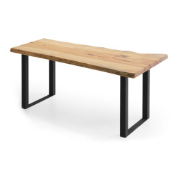 MESA DE COMEDOR CON TAPA DE TRONCO MADERA MACIZA DE PINO