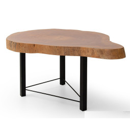 MESA RODAJA DE TRONCO MADERA OKUME SIN CANTEAR ACABADO NATURAL