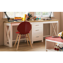  ESCRITORIO CON CAJONERA CENTRAL IDEAL PARA DORMITORIO MODERNO