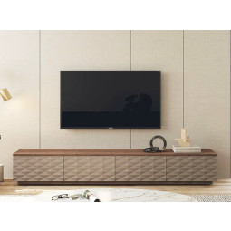 MUEBLE BAJO DE TELEVISIÓN MODENO CON ELEGANTES PUERTAS CON RELIEVE