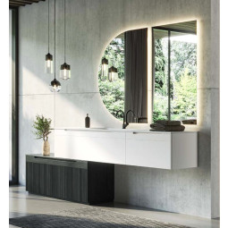 MODERNO Y ELEGANTE MUEBLE DE BAÑO CON ZÓCALO Y AMPLIOS CAJONES