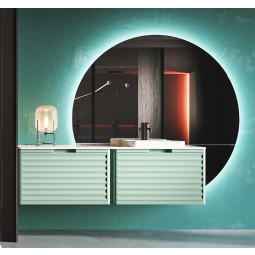 MUEBLE DE BAÑO DE MADERA CON 2 CAJONES Y LAVABO SOBRE ENCIMERA