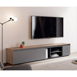 MUEBLE PARA LA TELEVISIÓN CON DOS PRÁCTICAS PUERTAS PARA ALMACENAJE