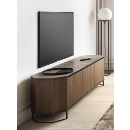MUEBLE TV CON 3 PUERTAS Y BASE METÁLICA IDEAL PARA SALONES MODERNOS