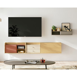 MUEBLE DE TELEVISIÓN COLGADO PARED DISEÑO MODERNO - DM