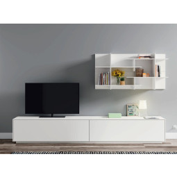 MUEBLE MODULAR PARA TELEVISIÓN CON ESTANTERÍA DE PARED OPCIONAL