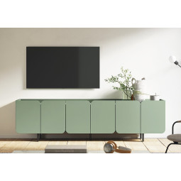 MUEBLE DE TV MODERNO CON PUERTAS INSPIRADAS EN LA FLOR DEL TULIPÁN