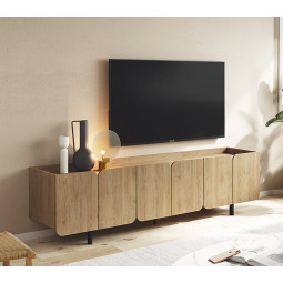 MUEBLE DE TELEVISIÓN DE DISEÑO CON PUERTAS CON ESQUINAS REDONDEADAS