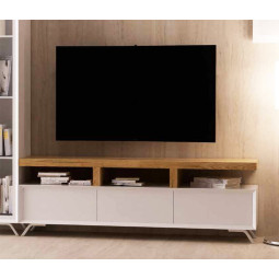 ELEGANTE MUEBLE PARA TELEVISIÓN CON 3 CAJONES Y 3 HUECOS