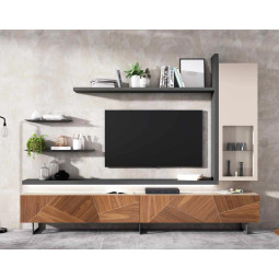 MUEBLE PARA TELEVISIÓN DISEÑO MODERNO Y ELEGANTE MADERA - ROBLE