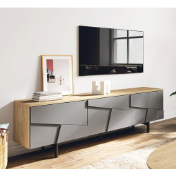 MUEBLE DE TELEVISIÓN VANGUARDISTA PUERTAS DE DISEÑO TRIDIMENSIONAL