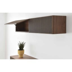 MUEBLE FLOTANTE DE 2 PUERTAS ABATIBLES FRENTES ESTRIADOS