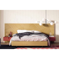 CONJUNTO DE CABECERO Y MESITAS DE DORMITORIO DE DISEÑO MINIMALISTA