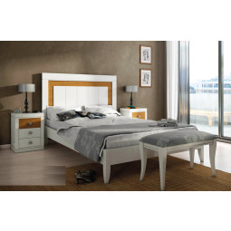 DORMITORIO CAMA CON BANCADA DE MADERA - HAYA