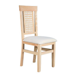 SILLA RESPALDO CON CELOSÍA DE MADERA - PINO