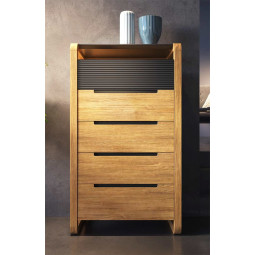 SINFONIER CON ESTRUCTURA DE MADERA MACIZA Y CINCO CAJONES