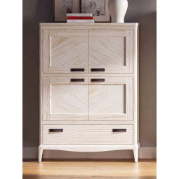 VITRINA MODERNA Y ELEGANTE CON 2 PUERTAS Y 1 CAJÓN MADERA