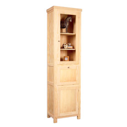 VITRINA CON 2 PUERTAS Y MINIBAR MADERA - PINO