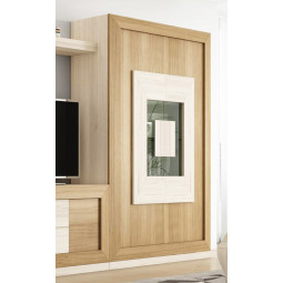 VITRINA MODERNA CON 2 PUERTAS MADERA - ROBLE