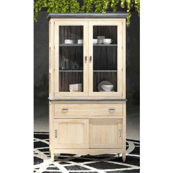 ALACENA VITRINA DE COCINA CON PUERTAS CORREDERAS MADERA DE PINO