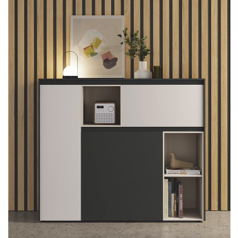 APARADOR ALTO CON PUERTAS IDEAL PARA SALONES Y COMEDORES MODERNOS
