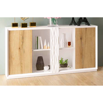 APARADOR MODERNO CON CUATRO PUERTAS Y TIRADOR CENTRAL
