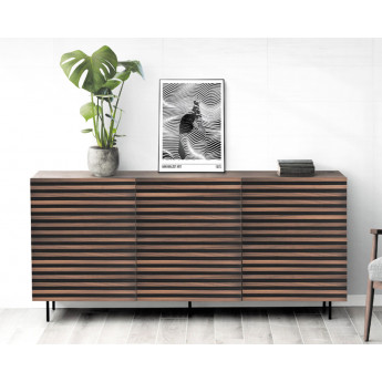 MUEBLE APARADOR DE DISEÑO NÓRDICO INDUSTRIAL MADERA - ROBLE