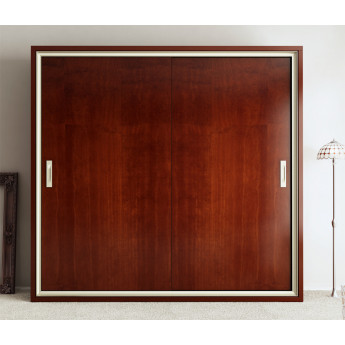 ARMARIO CON 2 PUERTAS CORREDERAS MADERA - PINO