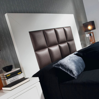 CABECERO DE CAMA CON PANEL TAPIZADO MADERA - HAYA