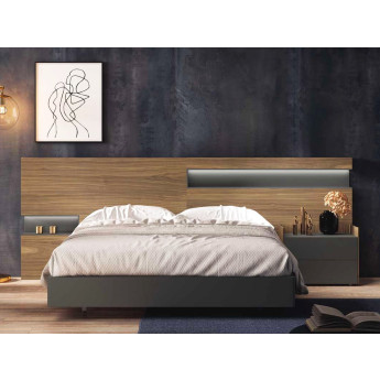 MODERNO CABECERO DE CAMA CON ILUMINACIÓN LED Y MESITA DE NOCHE