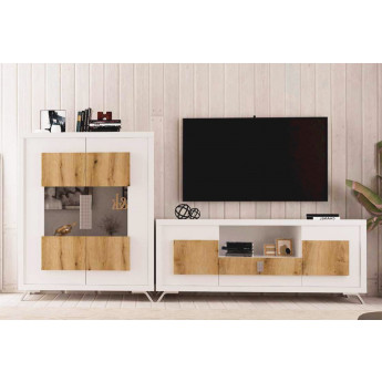 CONJUNTO DE MUEBLES DE SALÓN CON VAJILLERO Y MUEBLE TV