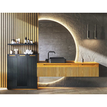 PRÁCTICO MUEBLE DE CUARTO DE BAÑO CON AMPLIO ARMARIO PARA ALMACENAJE