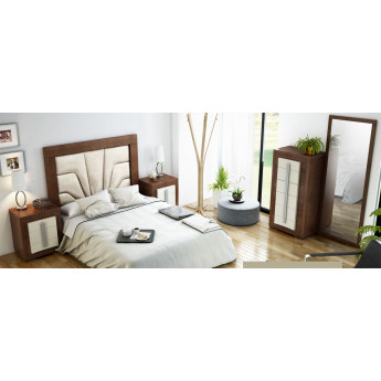 CONJUNTO MUEBLES DORMITORIO CABECERO TAPIZADO