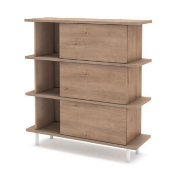 ESTANTERÍA MODULAR CON PUERTAS Y DISEÑO MINIMALISTA Y MODERNO