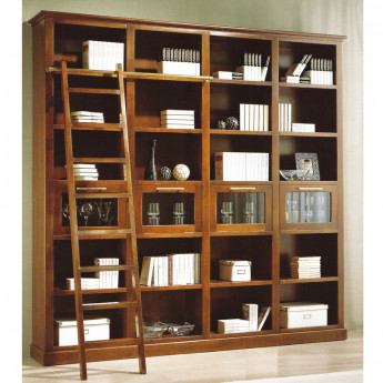 LIBRERÍA - BIBLIOTECA EN MADERA - CEREZO