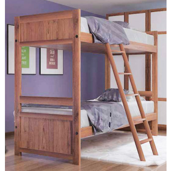 LITERA INFANTIL DE MADERA CON ESCALERA - PINO