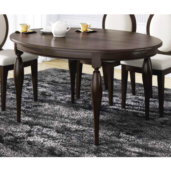 MESA REDONDA ELÍPTICA EXTENSIBLE MADERA - PINO