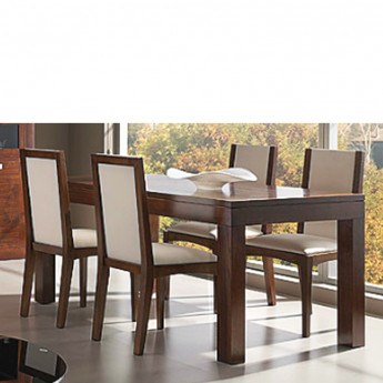 MESA DE COMEDOR EXTENSIBLE Y EN MADERA - NOGAL