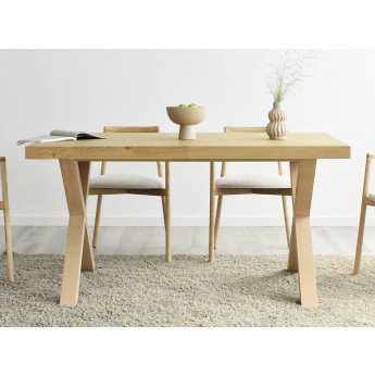 MESA DE COMEDOR ESTILO NÓRDICO CON PATAS CON FORMA DE CRUCETA