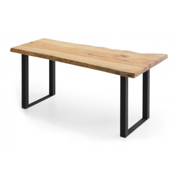 MESA DE COMEDOR CON TAPA DE TRONCO MADERA MACIZA DE PINO